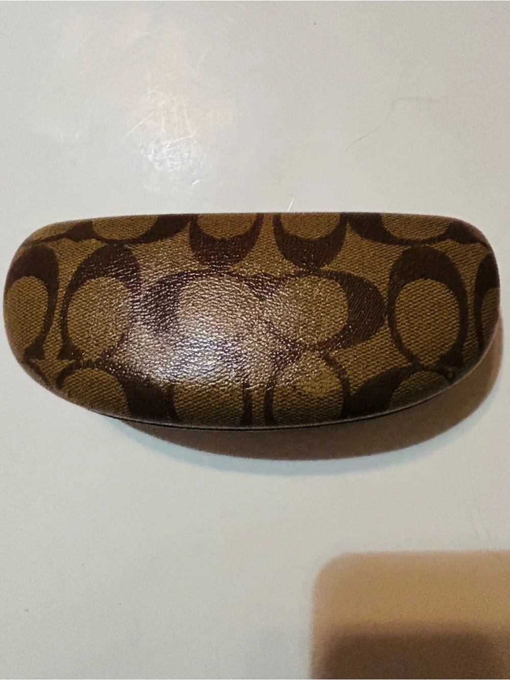 Coach Brown Signature Pattern Eyewear Case
